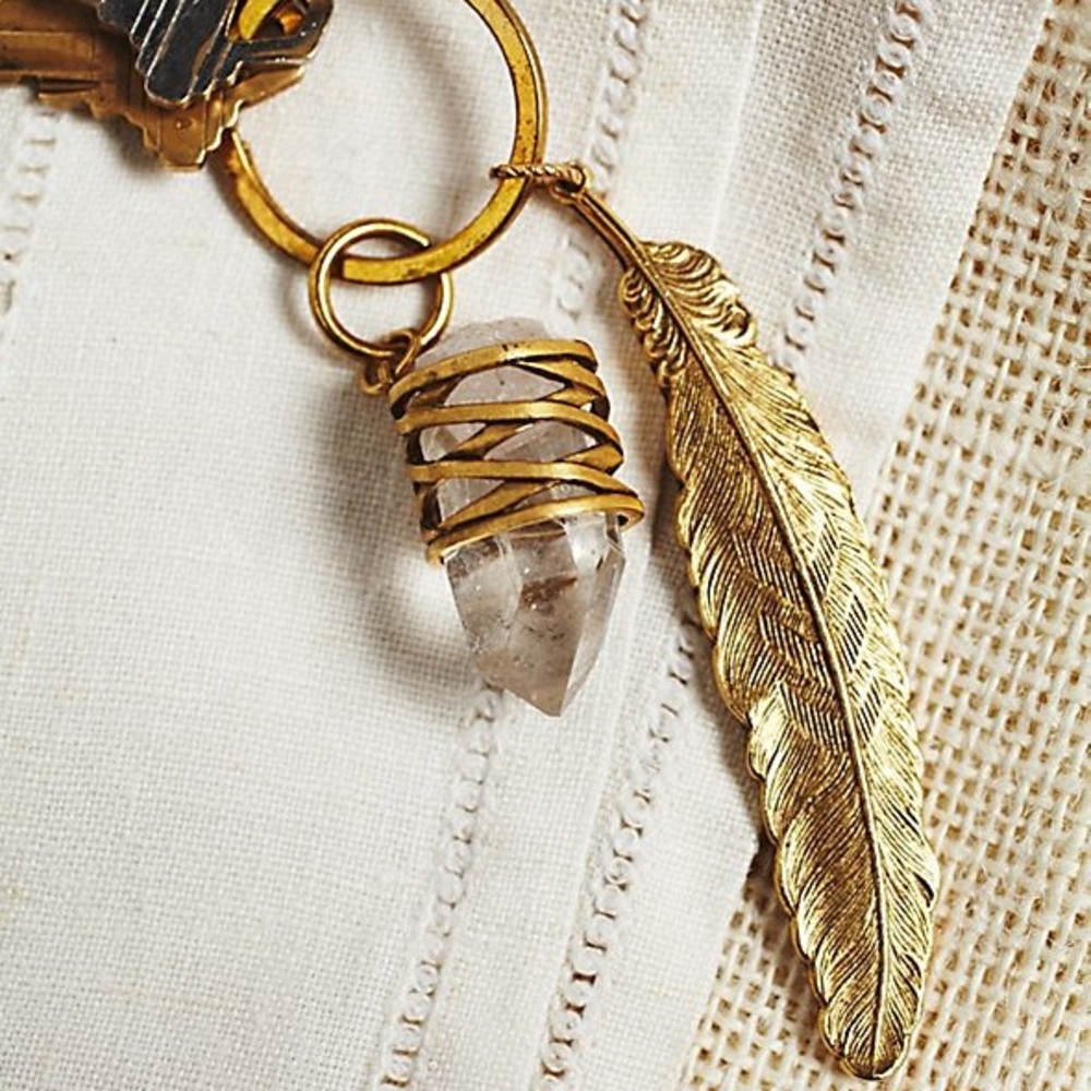 Free People Quill Quartz Key Ring
